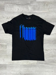 Pleasures Black Blue Strobe Logo Tee