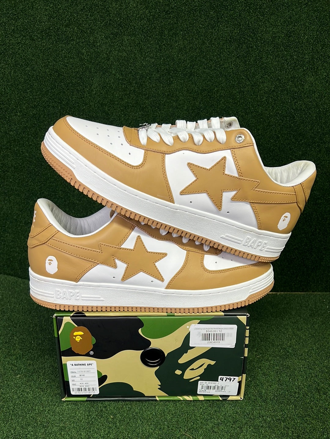 A Bathing Ape Bape Sta White Beige (2022) USED