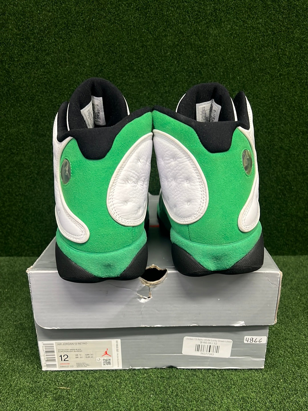 Jordan 13 Retro White Lucky Green USED