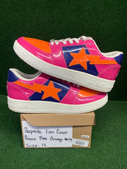 A Bathing Ape Bape Sta Low Color Block Pink Orange Navy USED