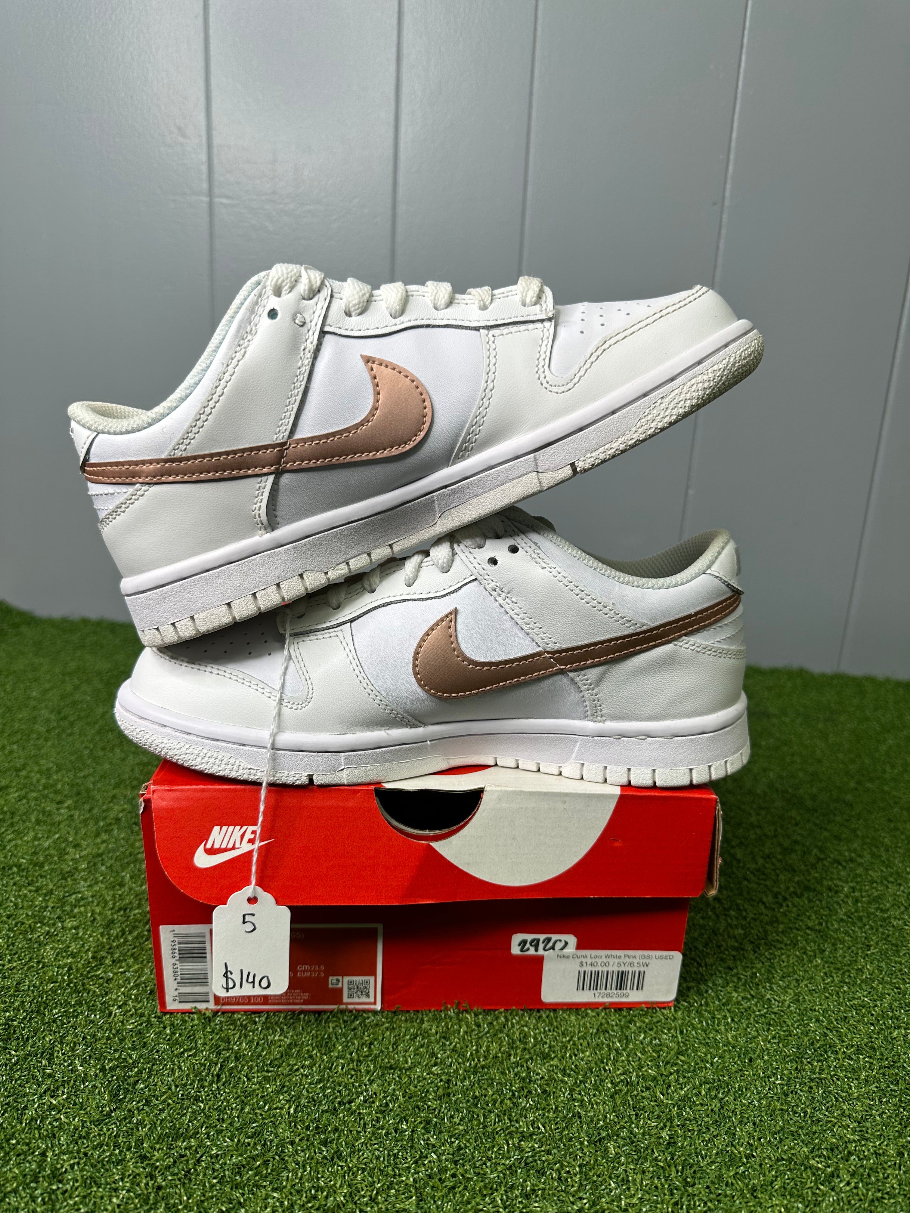 Nike Dunk Low White Pink (GS) USED