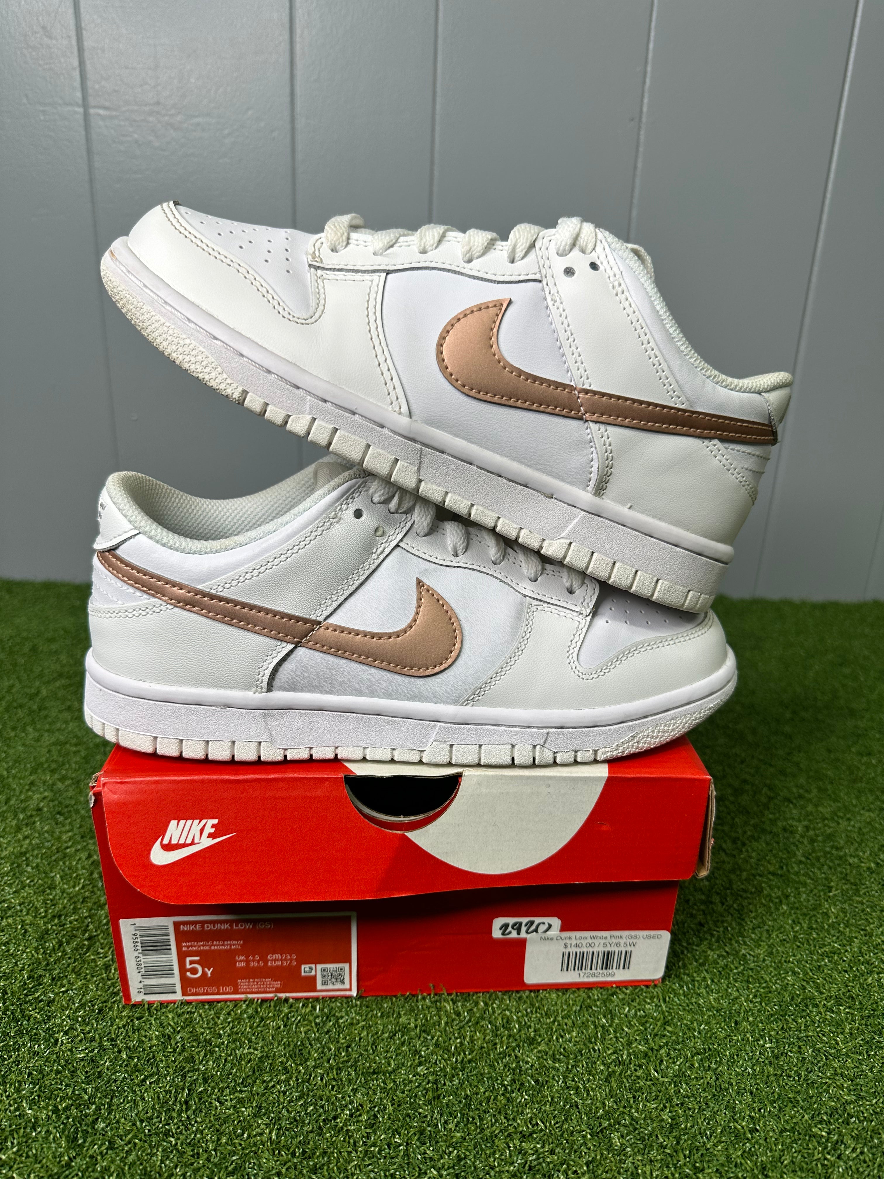 Nike Dunk Low White Pink (GS) USED